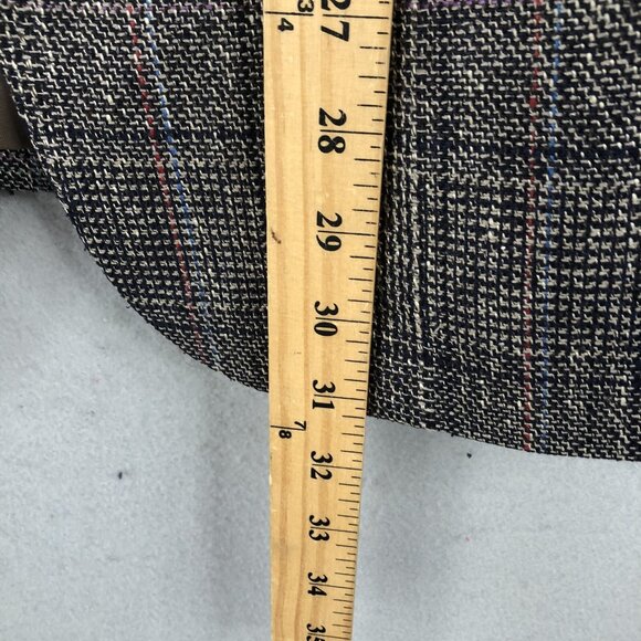 Vintage  MW Blazer Mens 41R Black White Glenn Plaid 100% Silk Jacket Sport Coat - Picture 4 of 16